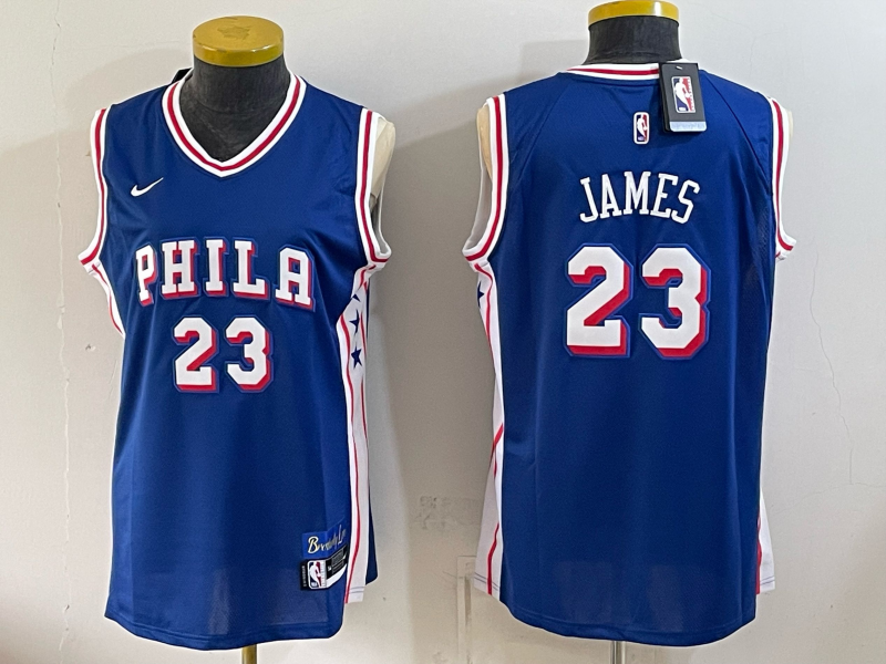 Youth Philadelphia 76ers #23 James blue Nike 2026 NBA Jersey 081101
